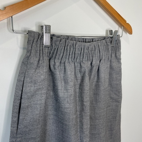 J. Crew Mini Gray Cinched Waist with Pockets Skirts Wool Blend - Picture 4 of 6